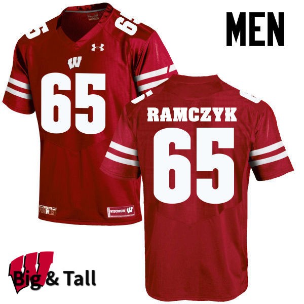 Wisconsin Badgers Men's #65 Ryan Ramczyk NCAA Under Armour Authentic Red Big & Tall College Stitched Football Jersey LZ40B54BB